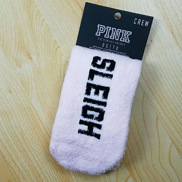 Pink Victoria's secret Fuzzy Socks NWT - Picture 4 of 5